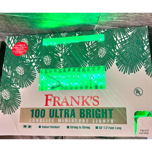 COPY - Vintage FRANKS 100 Ultra Bright Christmas Lights Green New - Picture 15 of 16